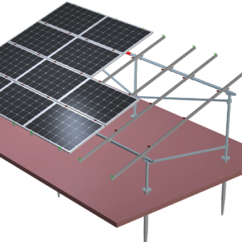 système de montage solaire hybride acier aluminium