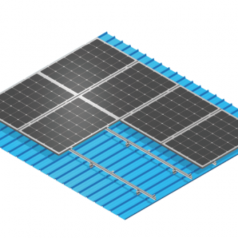 montage solaire de toit en métal plié