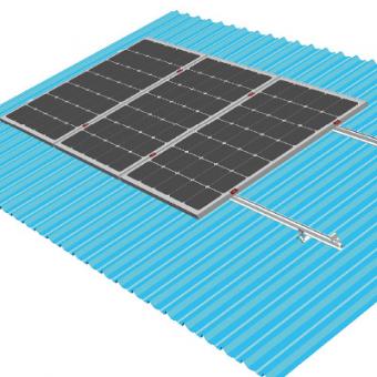 Crochet en T pour montage solaire sur toit métallique